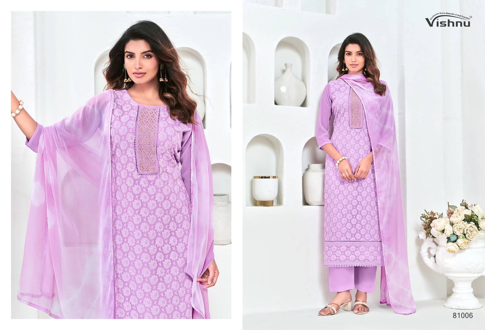 ZULFAT VOL-7 By VISHNU 81001 To 81008 Series Indian Traditional casual wear Pakistani Georgette dresses At Wholesale Price